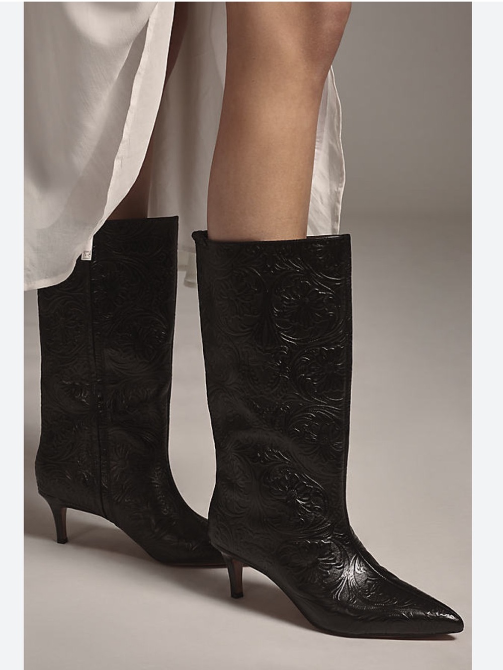 Franco Sarto Amari Mid Calf Boots Black size 9